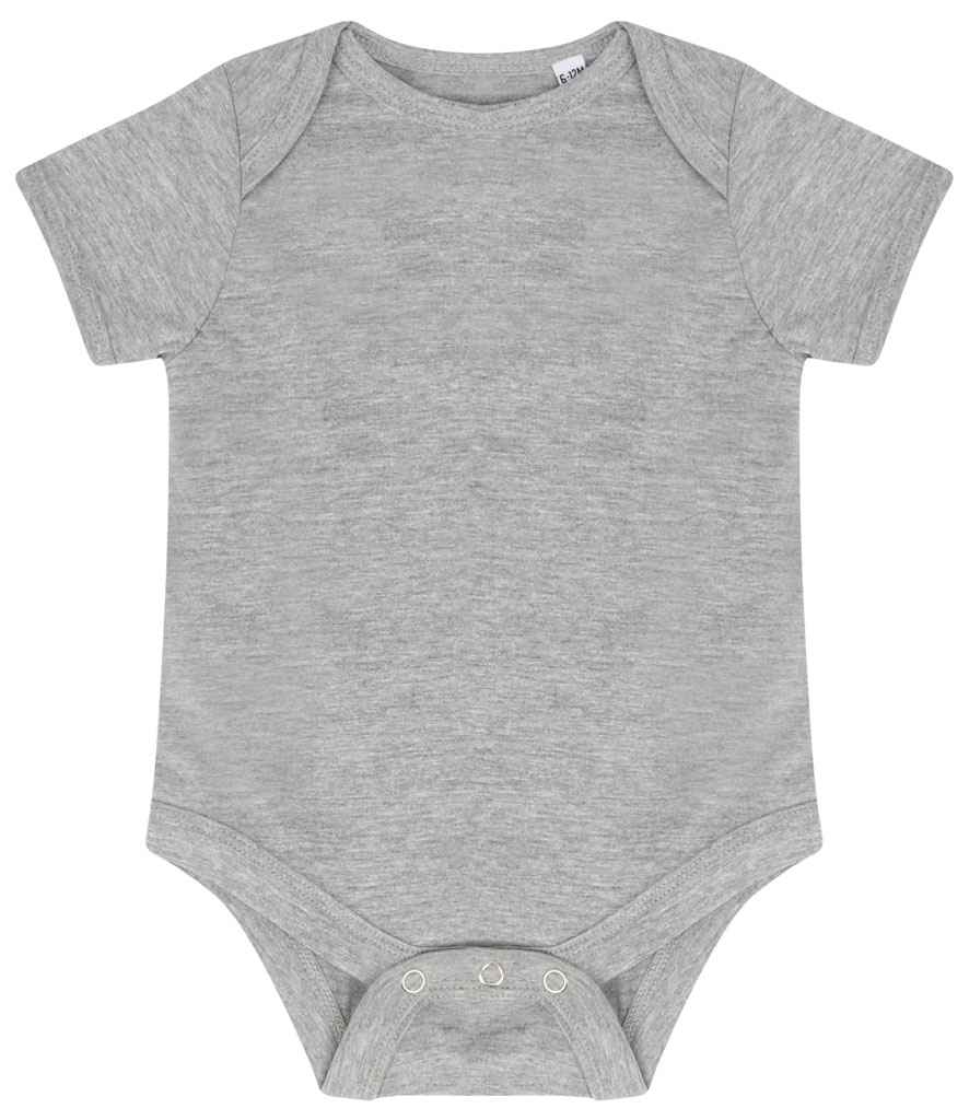 Larkwood Essential Short Sleeve Baby Bodysuit - Heather Grey (LW500T)
