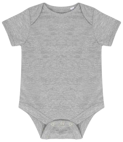 Larkwood Essential Short Sleeve Baby Bodysuit - Heather Grey (LW500T)