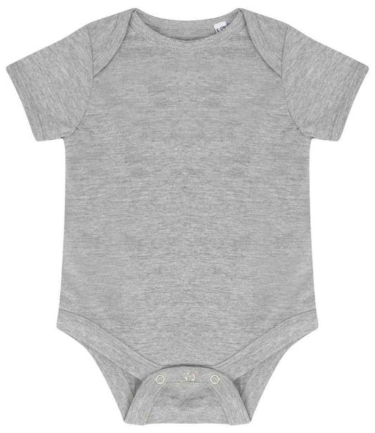 Larkwood Essential Short Sleeve Baby Bodysuit - Heather Grey (LW500T)
