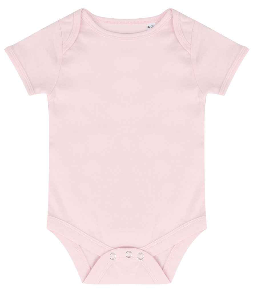 Larkwood Essential Short Sleeve Baby Bodysuit - Pale Pink (LW500T)