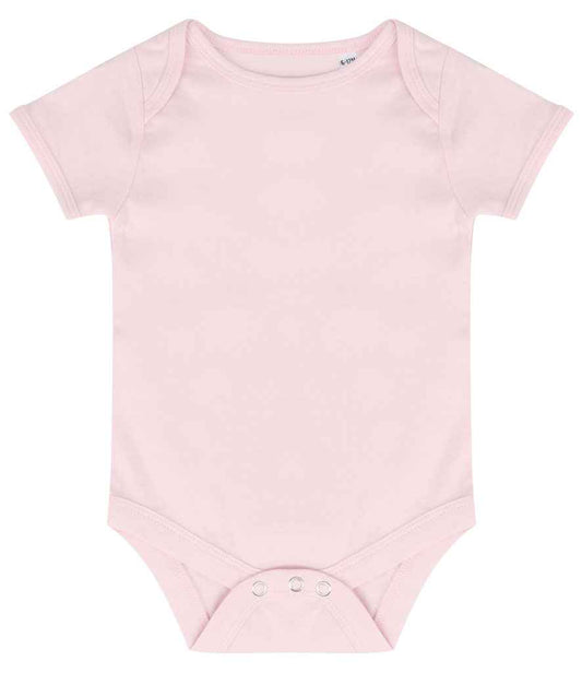 Larkwood Essential Short Sleeve Baby Bodysuit - Pale Pink (LW500T)