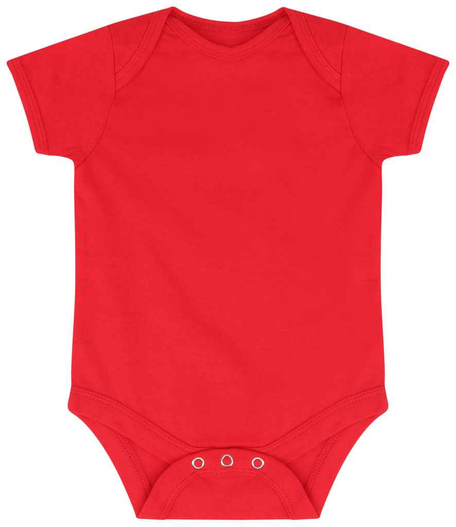 Larkwood Essential Short Sleeve Baby Bodysuit - Red (LW500T)