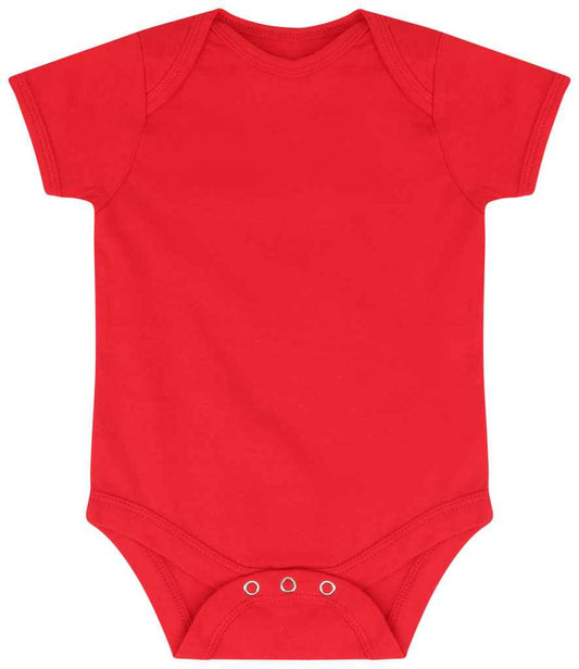 Larkwood Essential Short Sleeve Baby Bodysuit - Red (LW500T)