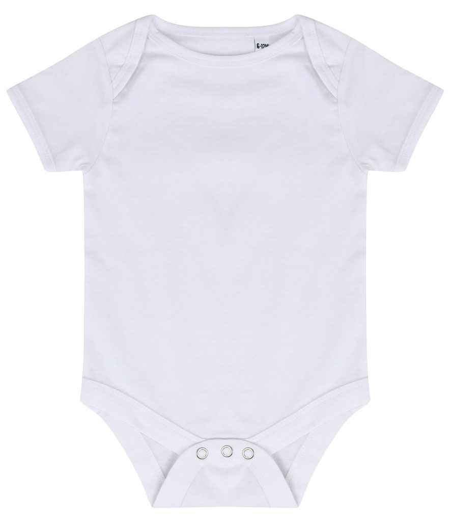 Larkwood Essential Short Sleeve Baby Bodysuit - White (LW500T)