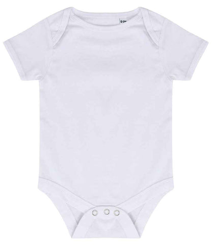 Larkwood Essential Short Sleeve Baby Bodysuit - White (LW500T)