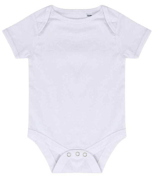 Larkwood Essential Short Sleeve Baby Bodysuit - White (LW500T)