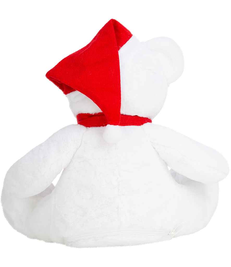 Mumbles Christmas Zippie Bear - White/Red (MM573)