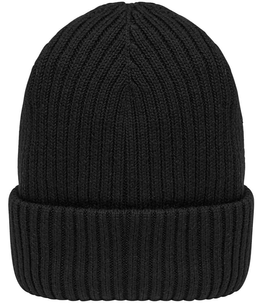 Native Spirit Native Spirit Wide Cuffed Beanie - Black (NS014)