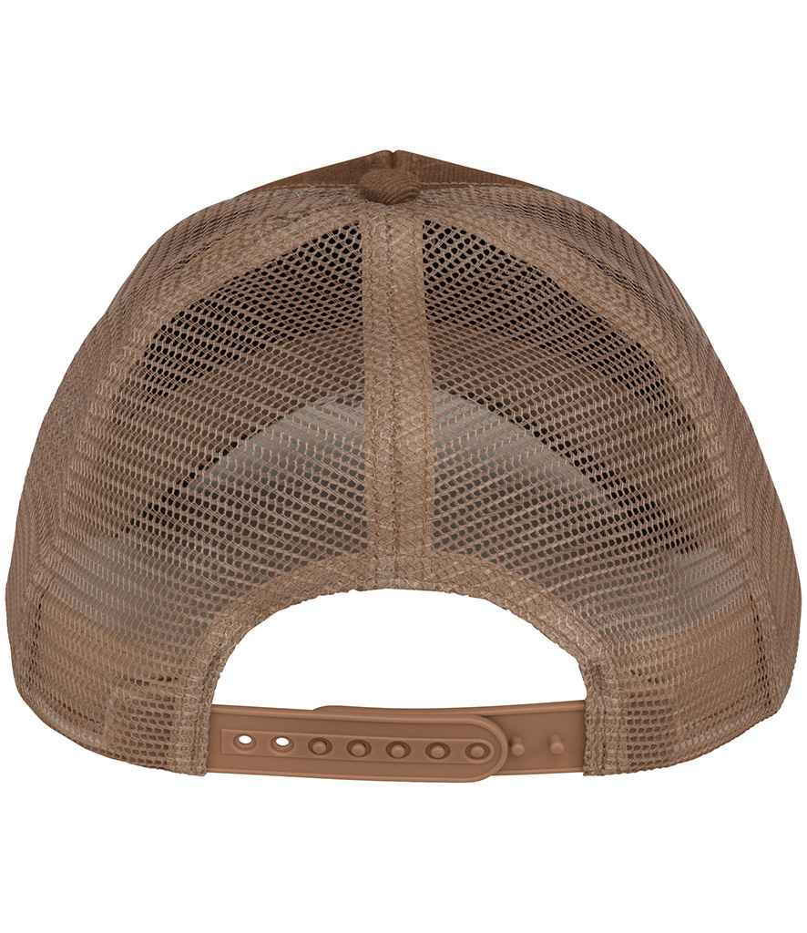 Native Spirit Native Spirit 5 Panel Trucker Cap - Dark Camel/Beige (NS035)