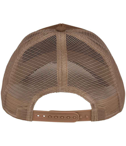 Native Spirit Native Spirit 5 Panel Trucker Cap - Dark Camel/Beige (NS035)