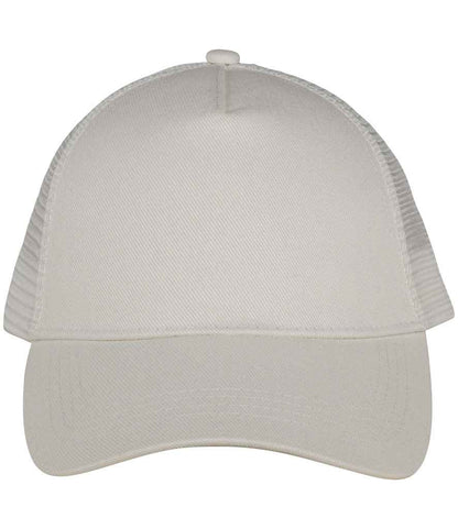 Native Spirit Native Spirit 5 Panel Trucker Cap - Ivory (NS035)