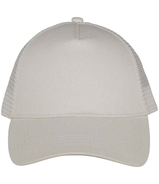 Native Spirit Native Spirit 5 Panel Trucker Cap - Ivory (NS035)
