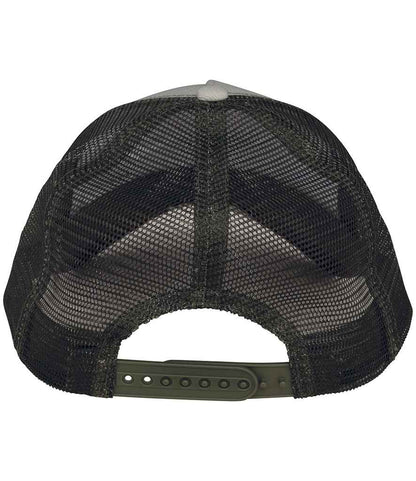 Native Spirit Native Spirit 5 Panel Trucker Cap - Ivory/Cherry/Khaki (NS035)