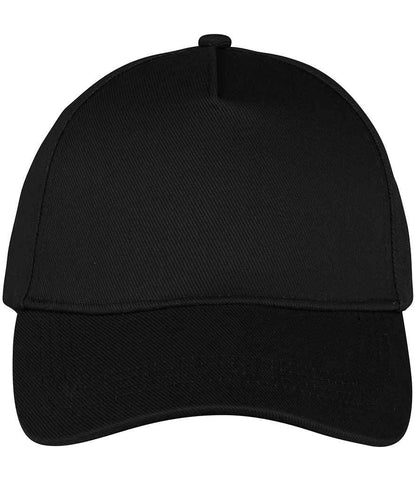 native spirit native spirit 5 panel cap - black (ns037)