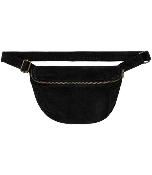native spirit native spirit corduroy faded waist bag - washed black (ns108)