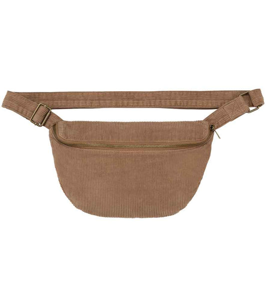 native spirit native spirit corduroy faded waist bag - washed dark camel (ns108)