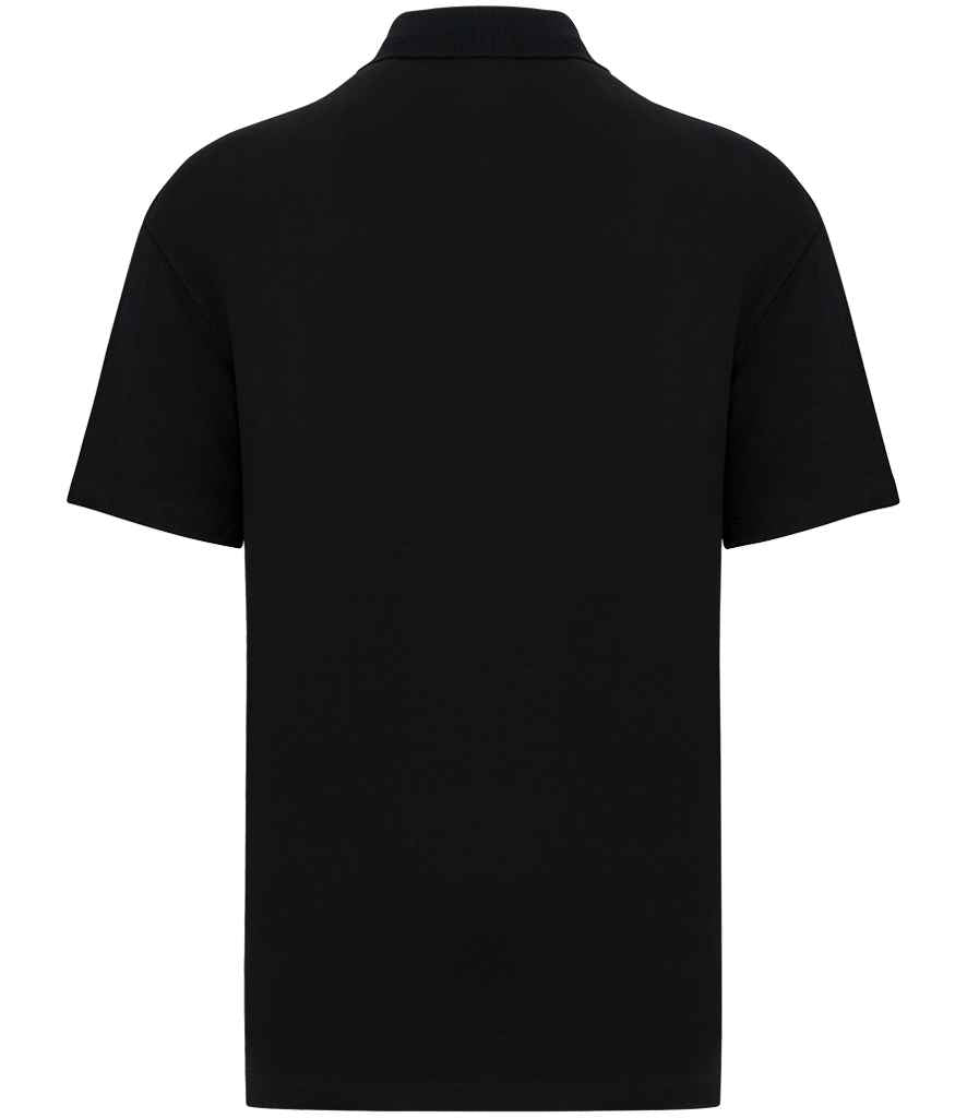 native spirit native spirit drop shoulder piqué polo shirt - black (ns204)