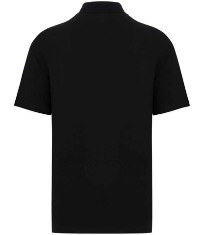 native spirit native spirit drop shoulder piqué polo shirt - black (ns204)
