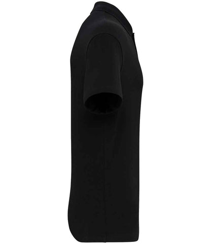 native spirit native spirit drop shoulder piqué polo shirt - black (ns204)