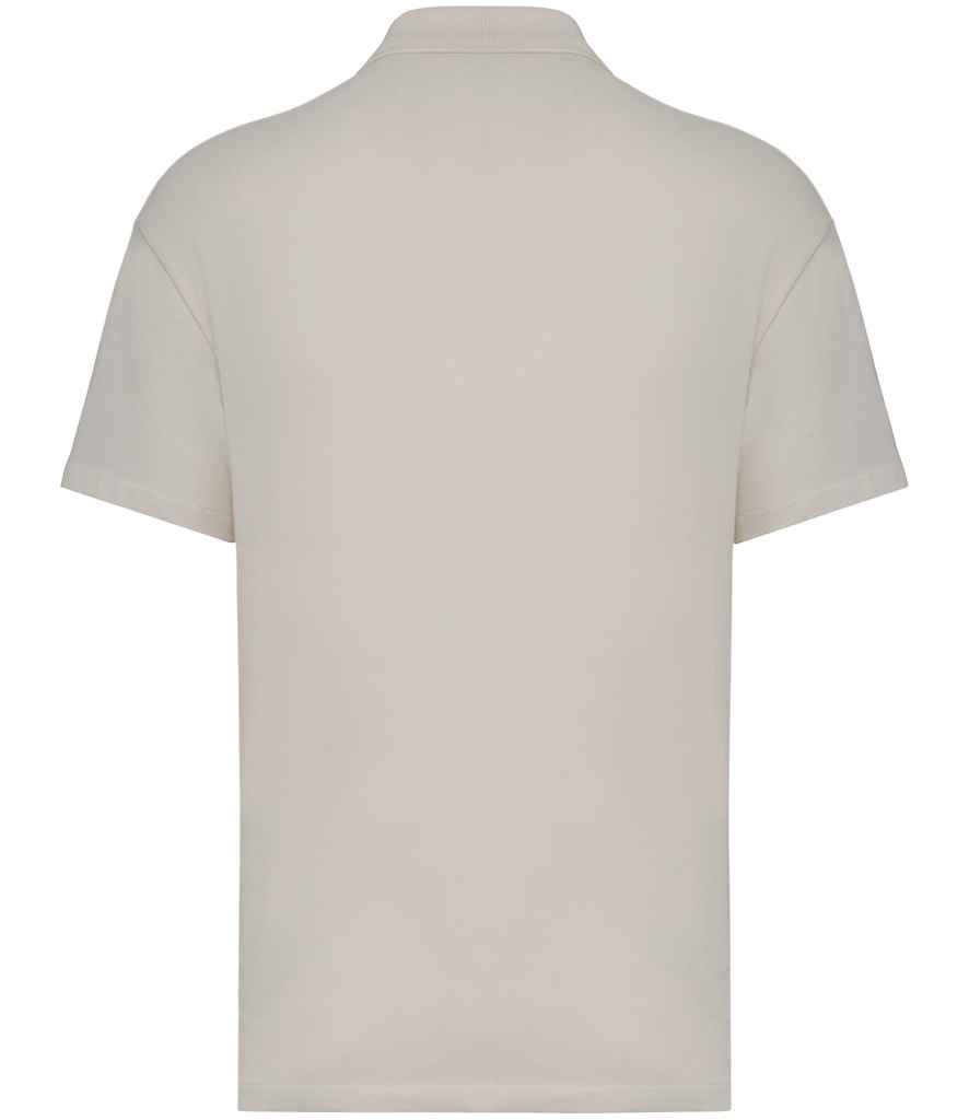native spirit native spirit drop shoulder piqué polo shirt - ivory (ns204)