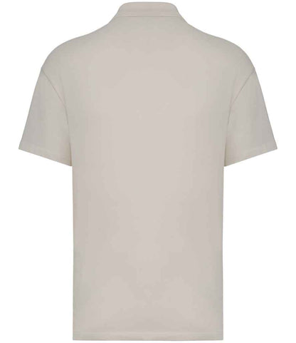 native spirit native spirit drop shoulder piqué polo shirt - ivory (ns204)