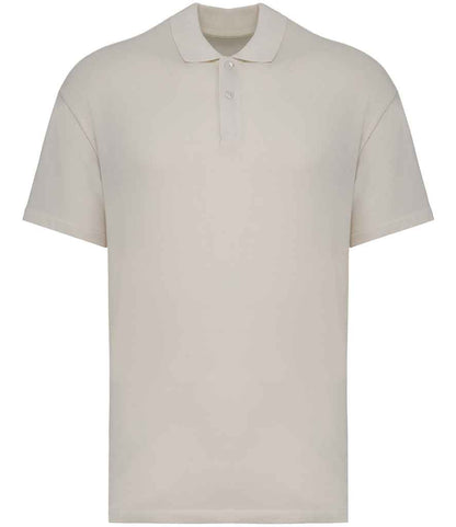 native spirit native spirit drop shoulder piqué polo shirt - ivory (ns204)