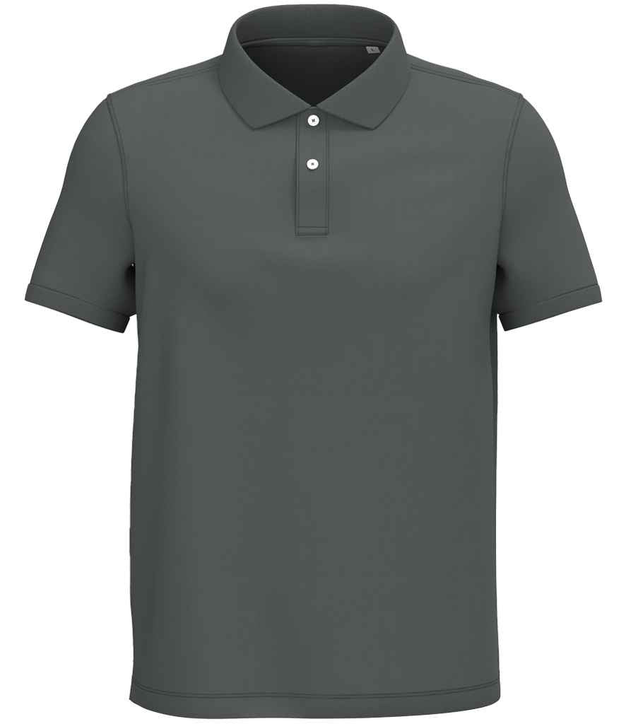 native spirit native spirit piqué polo shirt - iron grey (ns207)