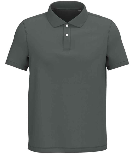native spirit native spirit piqué polo shirt - iron grey (ns207)