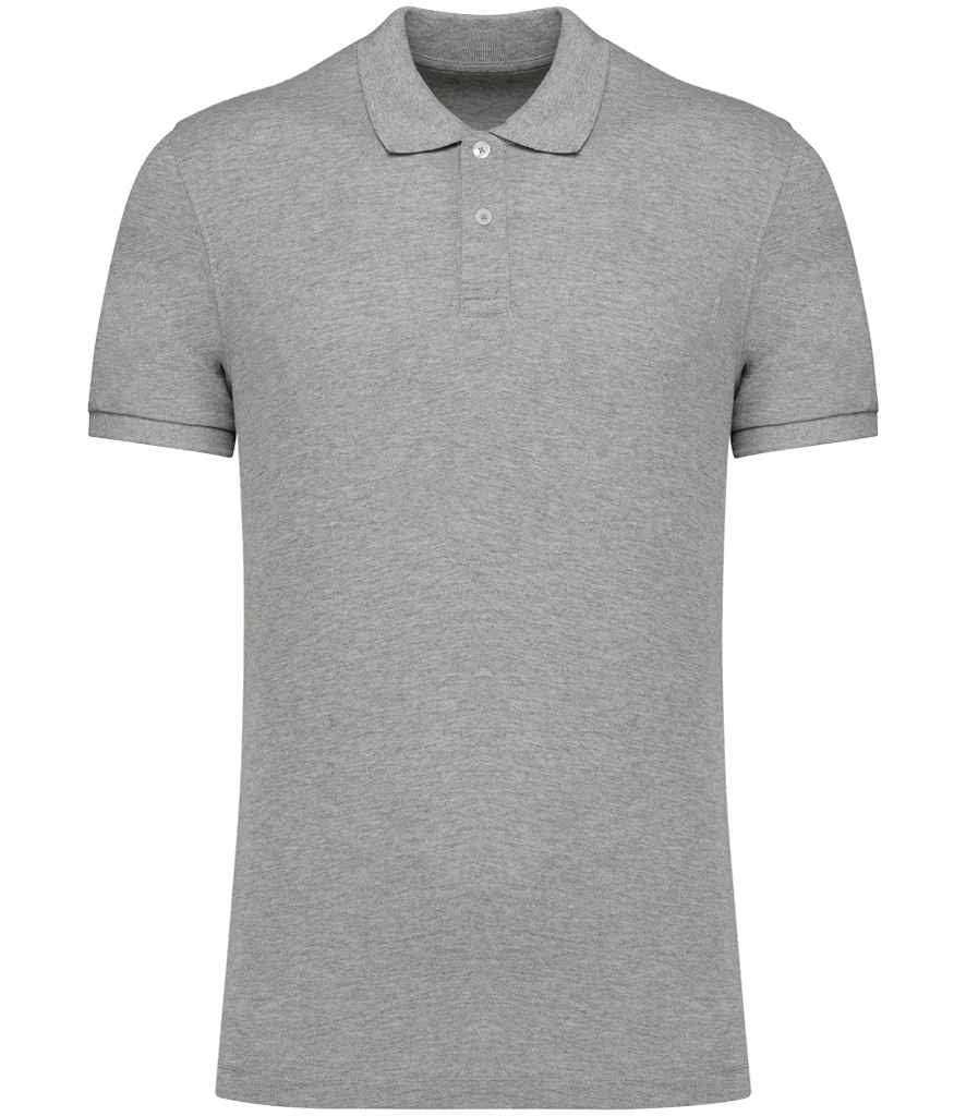 native spirit native spirit piqué polo shirt - moon grey heather (ns207)
