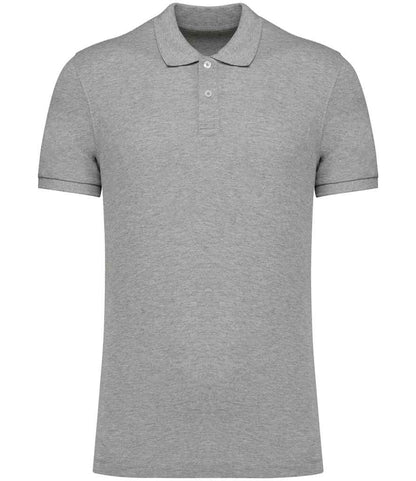 native spirit native spirit piqué polo shirt - moon grey heather (ns207)