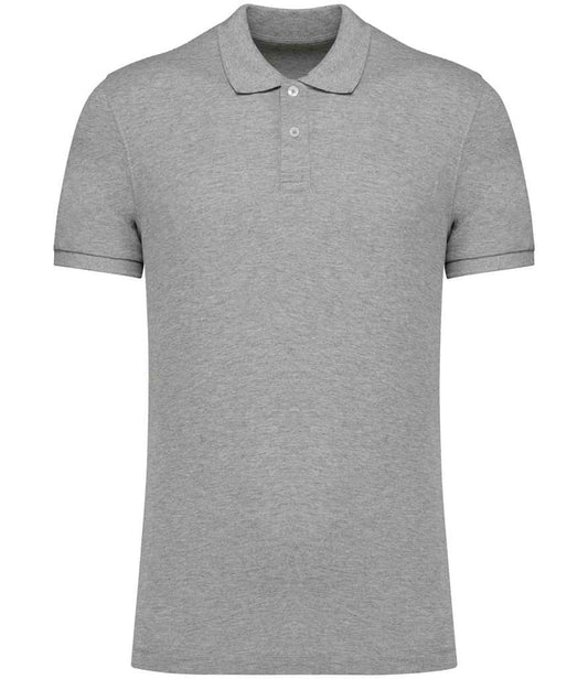 native spirit native spirit piqué polo shirt - moon grey heather (ns207)