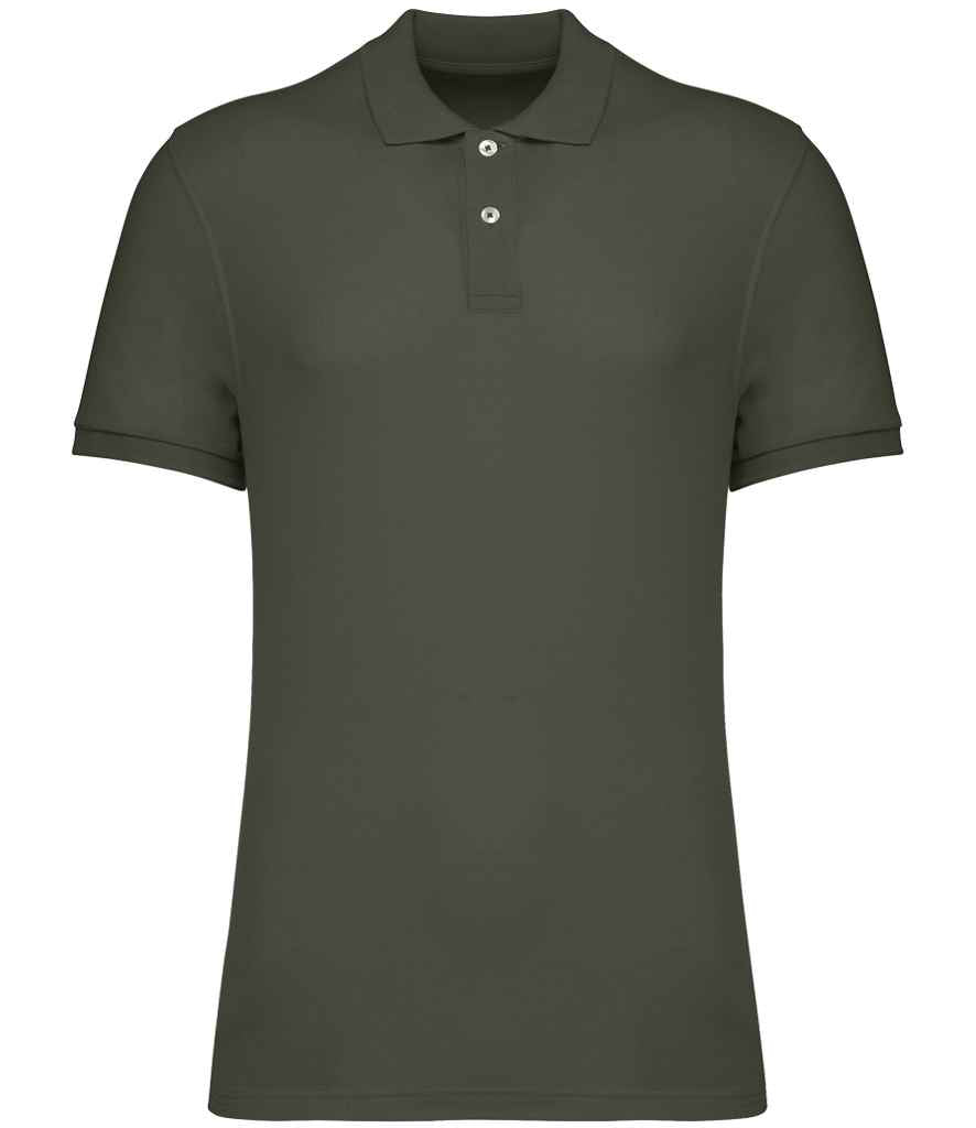 native spirit native spirit piqué polo shirt - organic khaki (ns207)