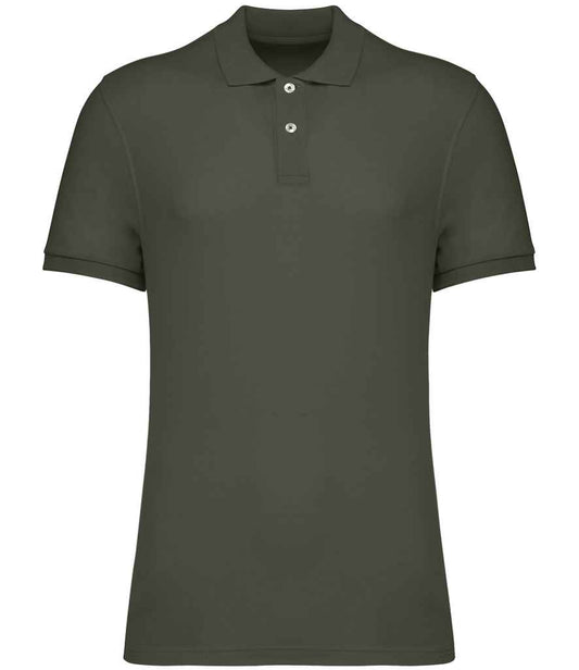 native spirit native spirit piqué polo shirt - organic khaki (ns207)