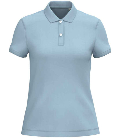 native spirit native spirit ladies piqué polo shirt - aquamarine (ns208)
