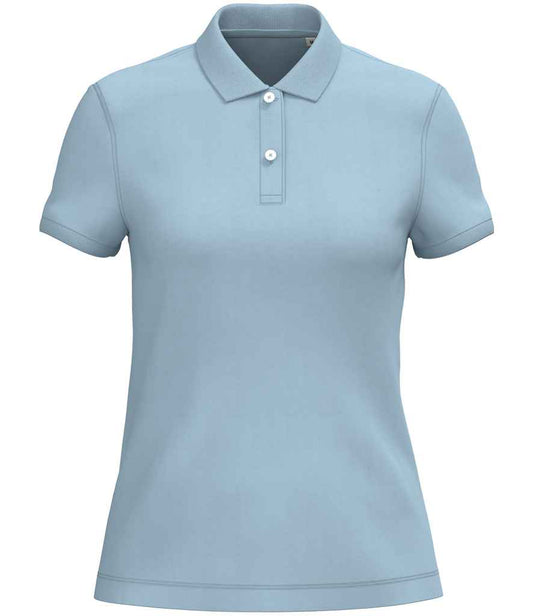 native spirit native spirit ladies piqué polo shirt - aquamarine (ns208)
