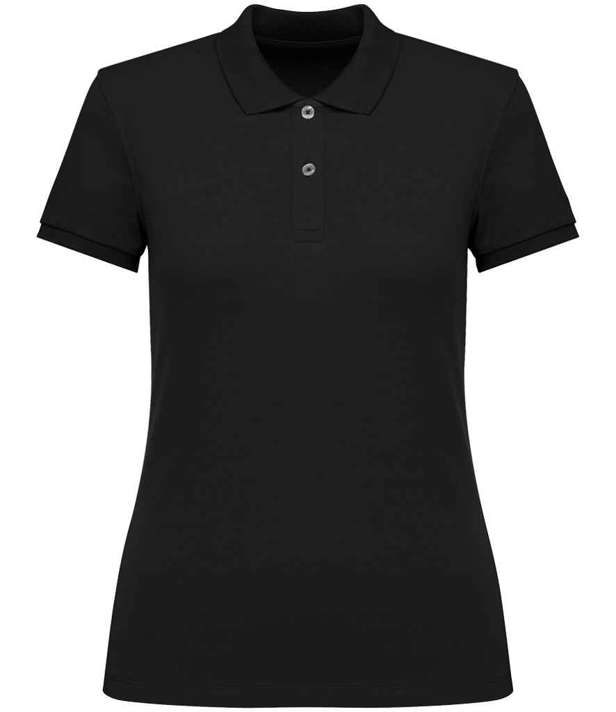 native spirit native spirit ladies piqué polo shirt - black (ns208)