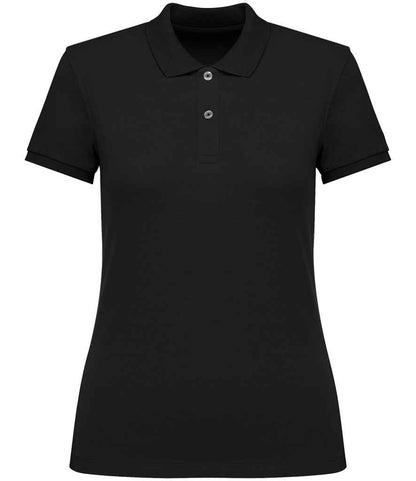 native spirit native spirit ladies piqué polo shirt - black (ns208)