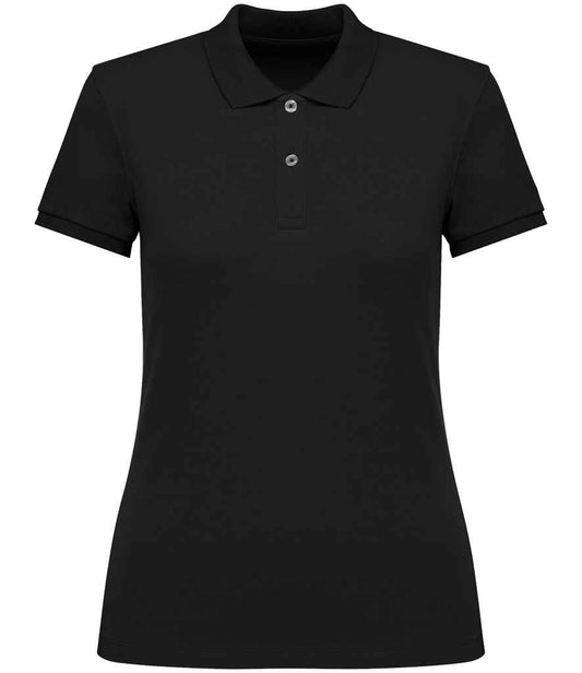 native spirit native spirit ladies piqué polo shirt - black (ns208)