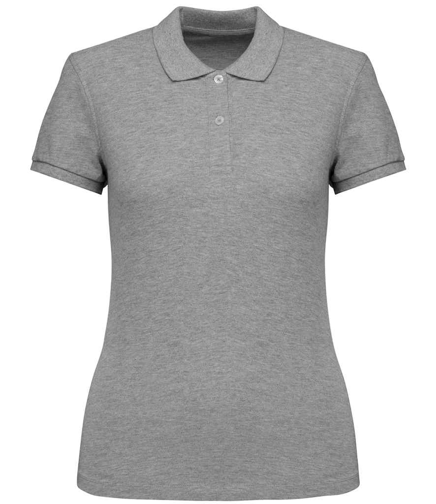 native spirit native spirit ladies piqué polo shirt - moon grey heather (ns208)
