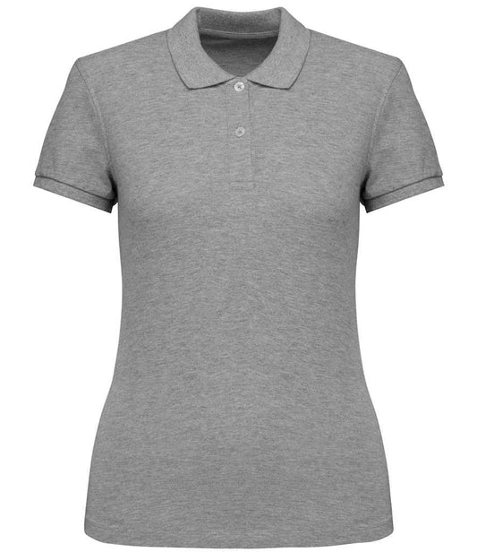 native spirit native spirit ladies piqué polo shirt - moon grey heather (ns208)