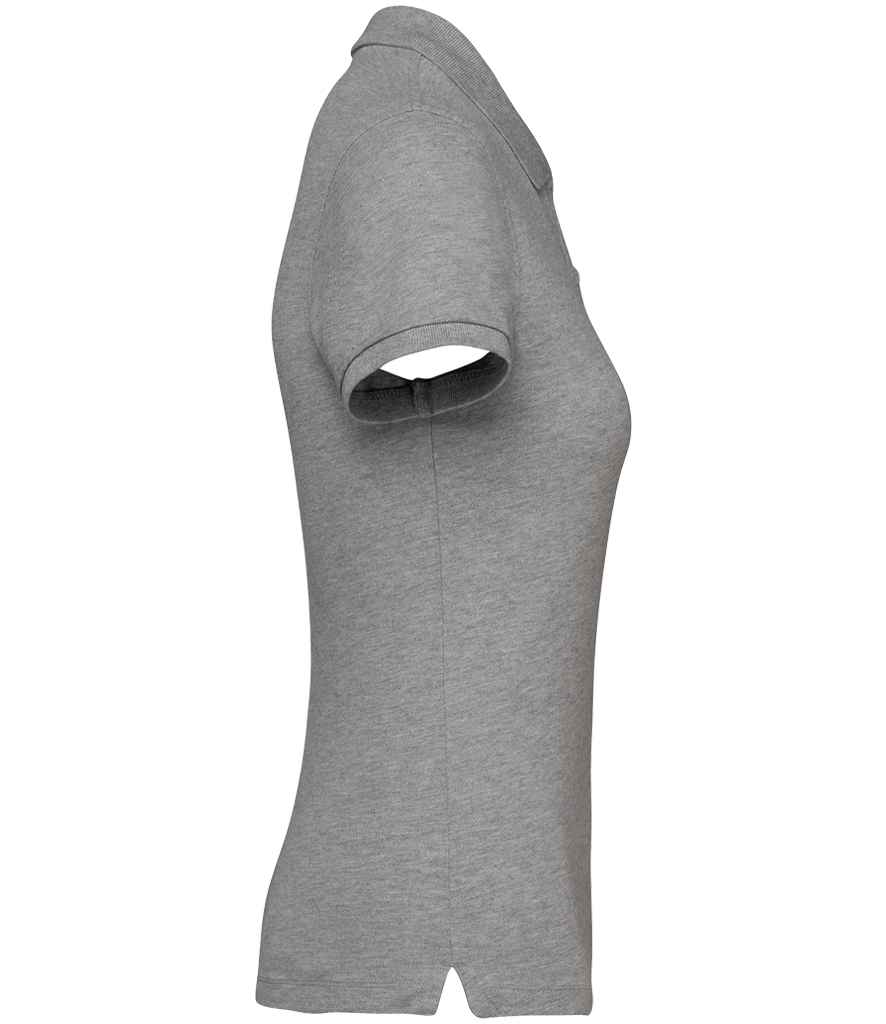 native spirit native spirit ladies piqué polo shirt - moon grey heather (ns208)