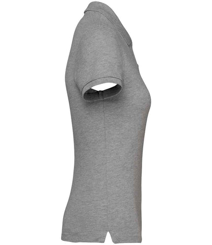 native spirit native spirit ladies piqué polo shirt - moon grey heather (ns208)