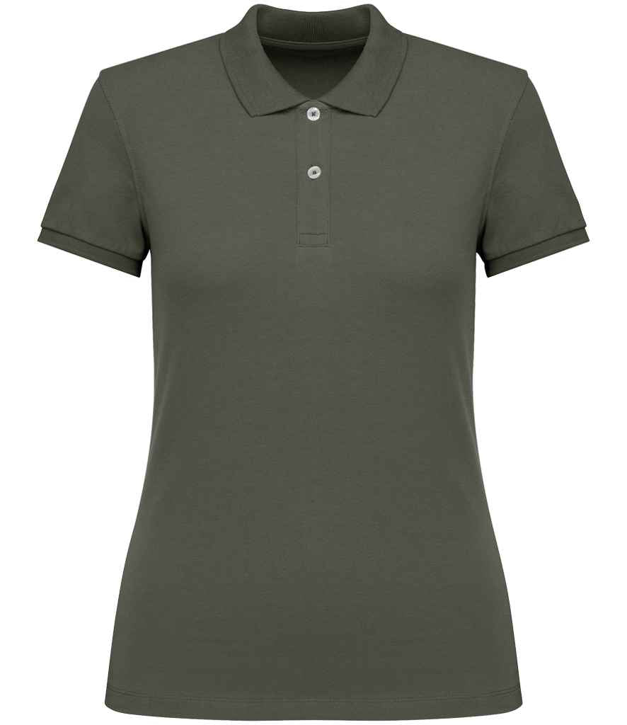 native spirit native spirit ladies piqué polo shirt - organic khaki (ns208)