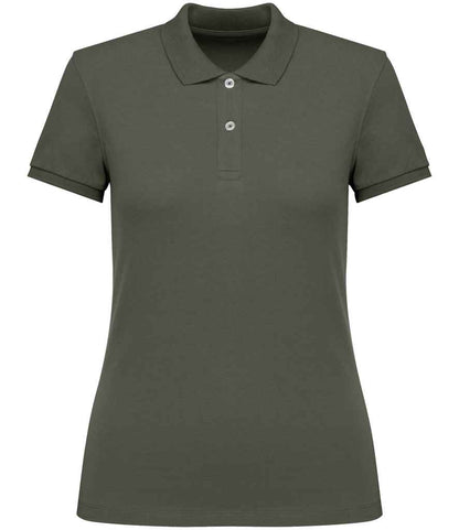 native spirit native spirit ladies piqué polo shirt - organic khaki (ns208)
