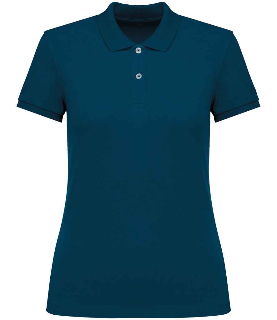 native spirit native spirit ladies piqué polo shirt - peacock blue (ns208)