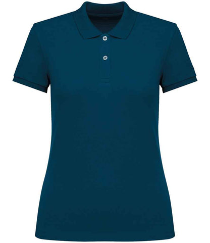 native spirit native spirit ladies piqué polo shirt - peacock blue (ns208)