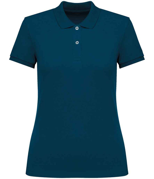 native spirit native spirit ladies piqué polo shirt - peacock blue (ns208)