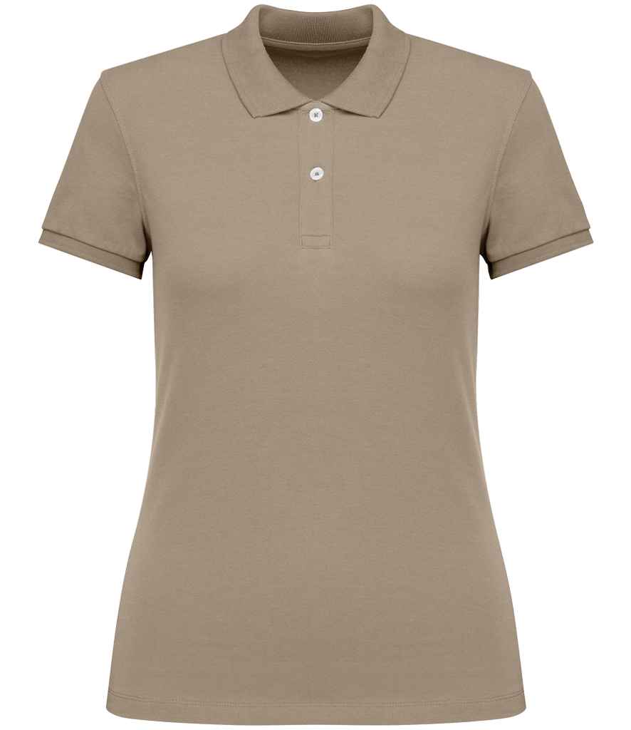 native spirit native spirit ladies piqué polo shirt - wet sand (ns208)