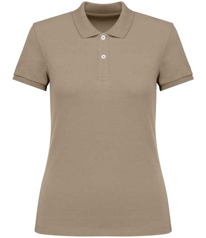 native spirit native spirit ladies piqué polo shirt - wet sand (ns208)