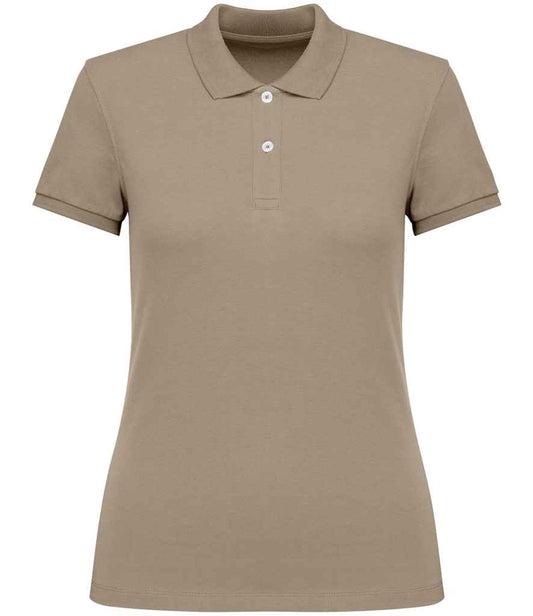 native spirit native spirit ladies piqué polo shirt - wet sand (ns208)